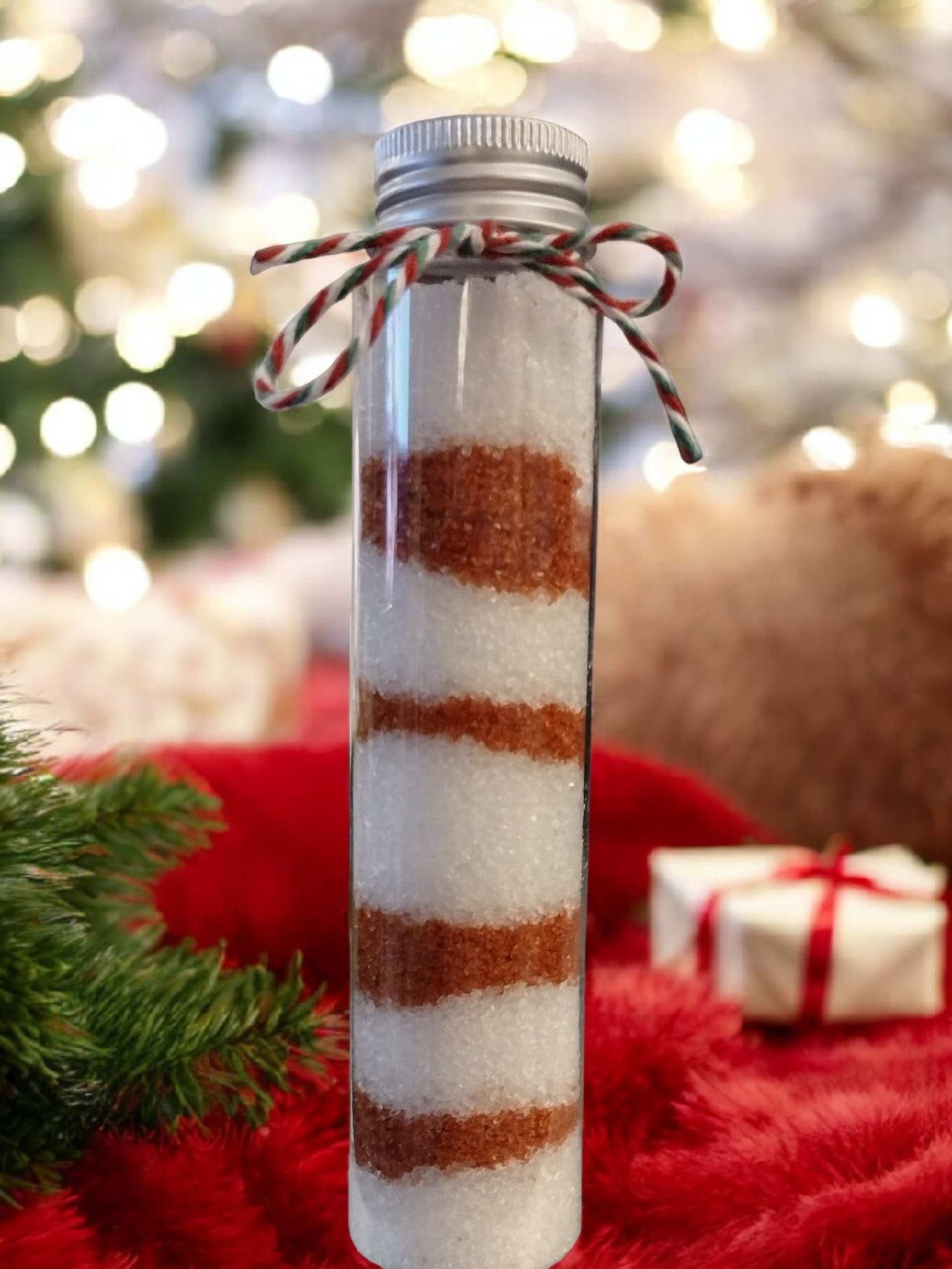 Candy Cane Bath Salt tubes